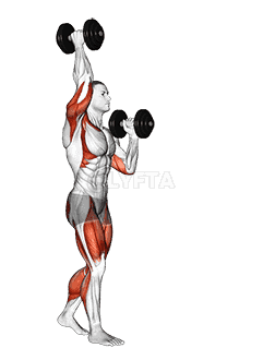 Dumbbell High Low Carry demonstration