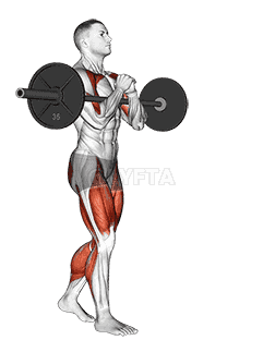 Barbell Zercher Carry demonstration