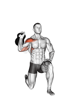 Kettlebell Half Kneeling Shoulder Press demonstration