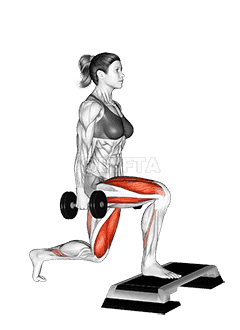 Dumbbell Split Squat Front Foot Elevanted demonstration