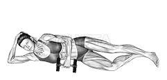 Dumbbell lying external shoulder rotation demonstration