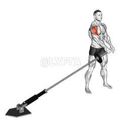 Landmine Lateral Raise demonstration
