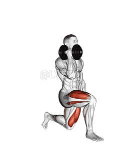 Dumbbell One Arm Lunge demonstration