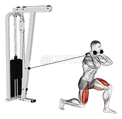 Cable Forward Lunge demonstration
