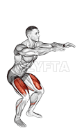 Bodyweight Pulse Squat demonstration