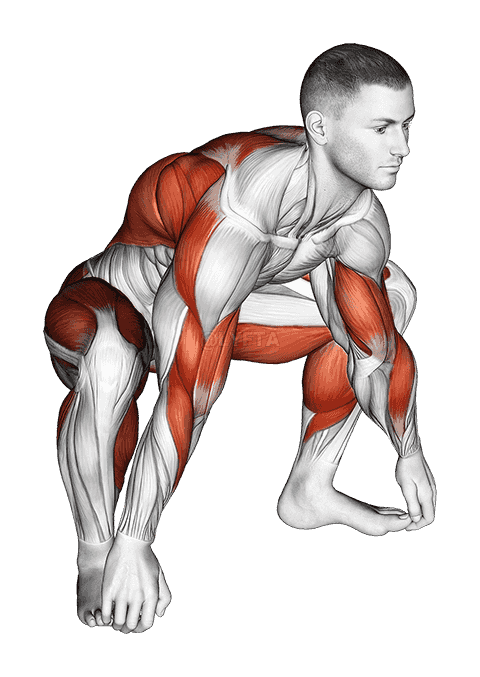 Sitting Sumo Mobility Stretch demonstration