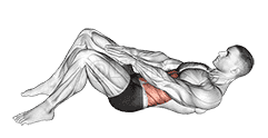 Knee Touch Crunch demonstration