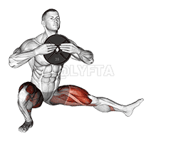 Weighted Cossack Squats demonstration
