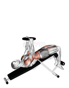 Weighted Decline Sit-up demonstration