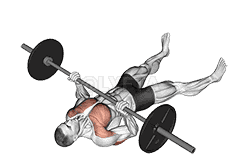 Barbell Reverse-Grip Floor Press demonstration