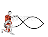 Battling Ropes Alternating Waves with Kneeling Get-Up demonstration
