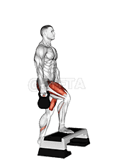 Kettlebell Single Leg Step Up demonstration