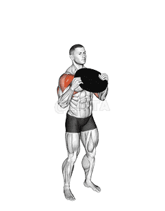 Weighted Standing Shoulder Press demonstration