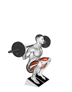 Barbell Elevated Heel Squat demonstration