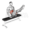 Bench Reverse Crunch Circle demonstration