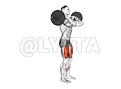 Barbell Front Rack Walking Lunge demonstration