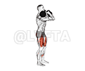 Kettlebell Front Rack Walking Lunge demonstration