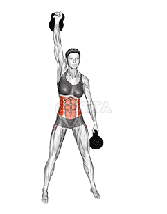 Kettlebell Double Windmill demonstration