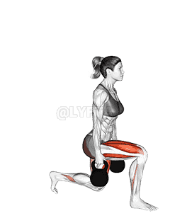 Kettlebell Forward Lunge demonstration