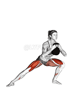 Kettlebell Side Lunge demonstration