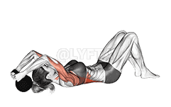 Kettlebell Bent Arm Pullover with Knees Bent demonstration