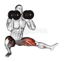 Dumbbell Cossack Squats demonstration
