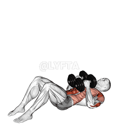 Dumbbell Close Grip Shoulder Press Sit-up demonstration