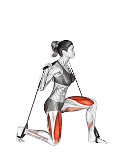Bar Band Split Squat demonstration